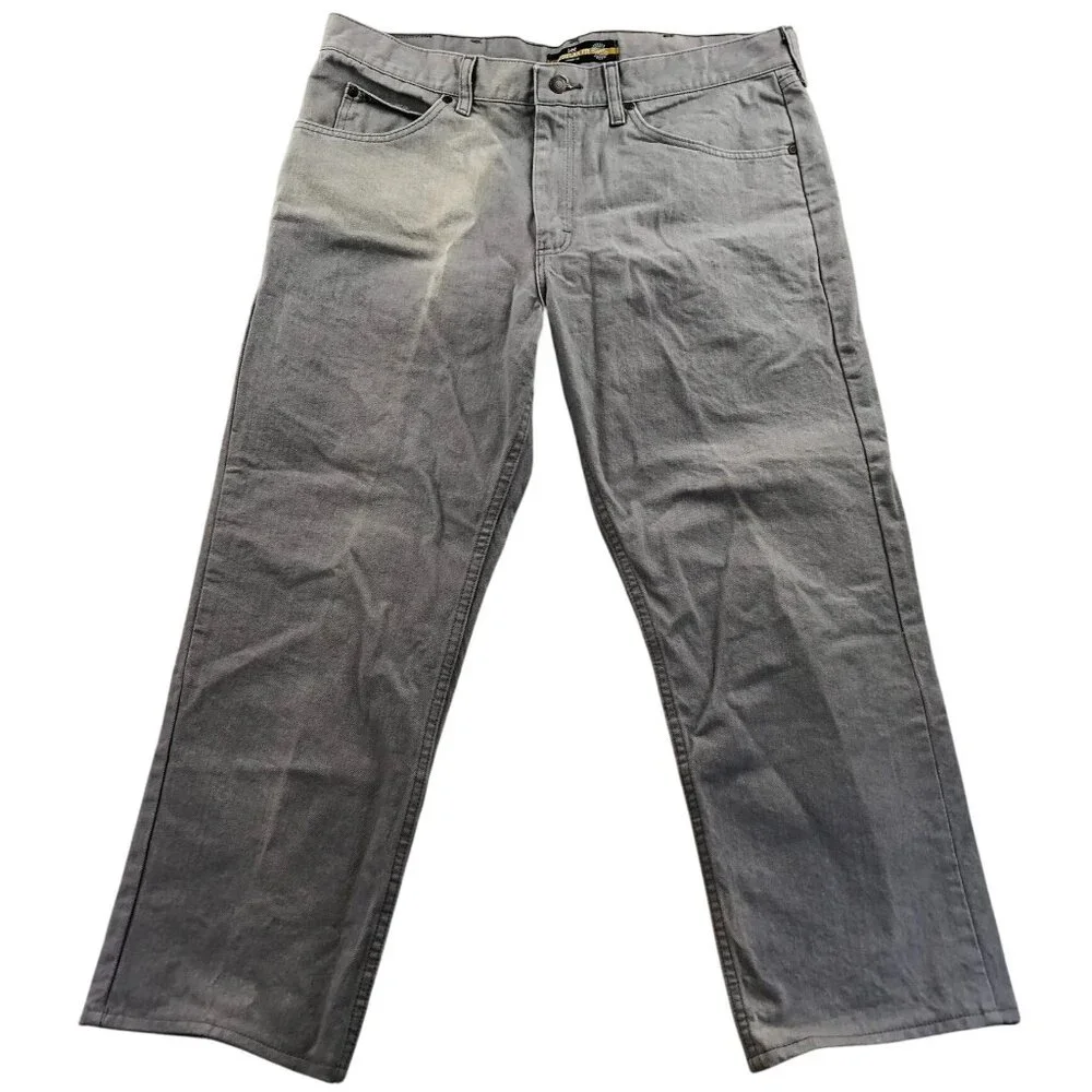 Lee Mens Jeans Size 38x29 Straight Leg Claassi Regular Fit Super Comfort Gray